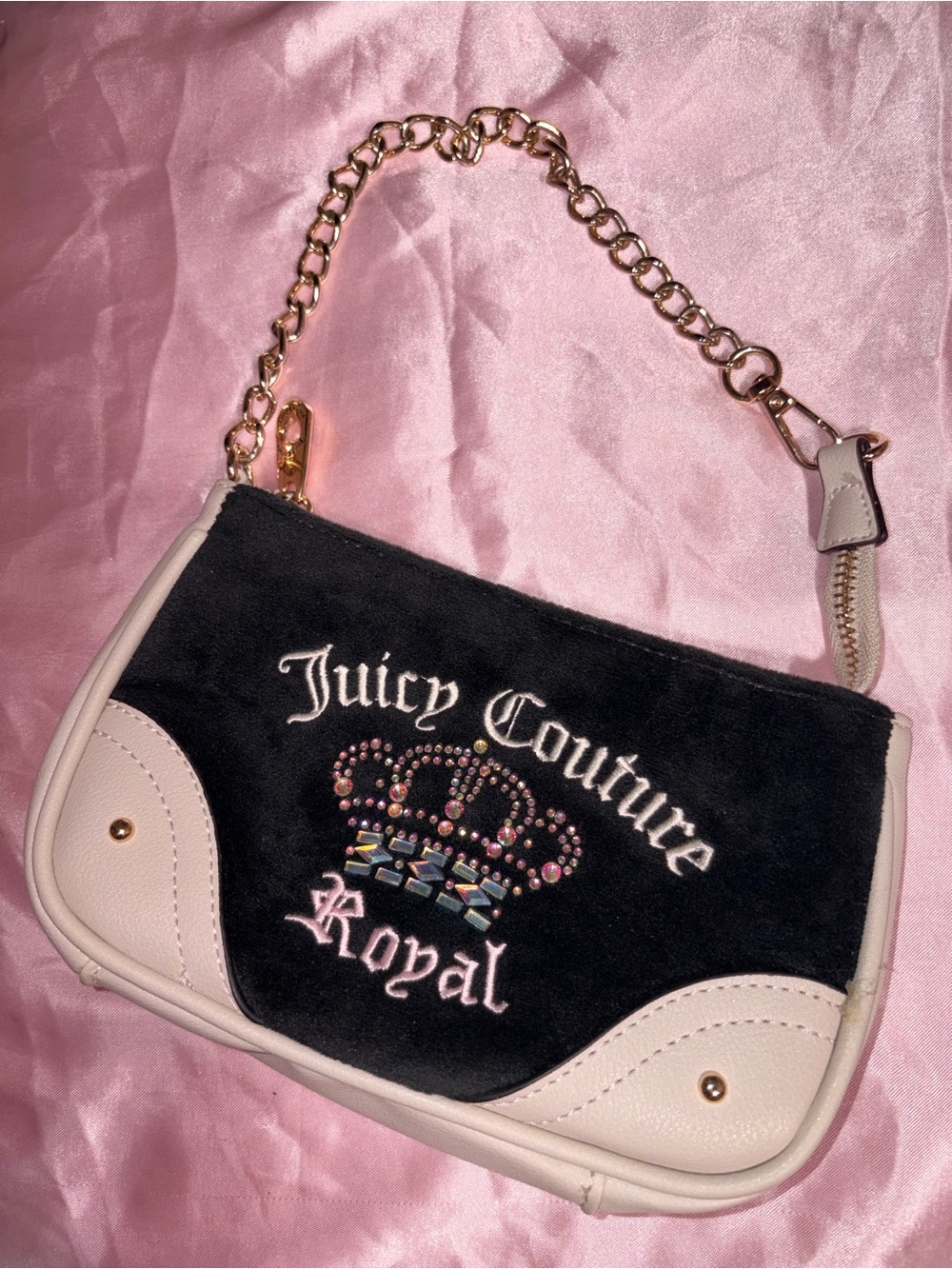 Juicy Couture Royal black velour bag